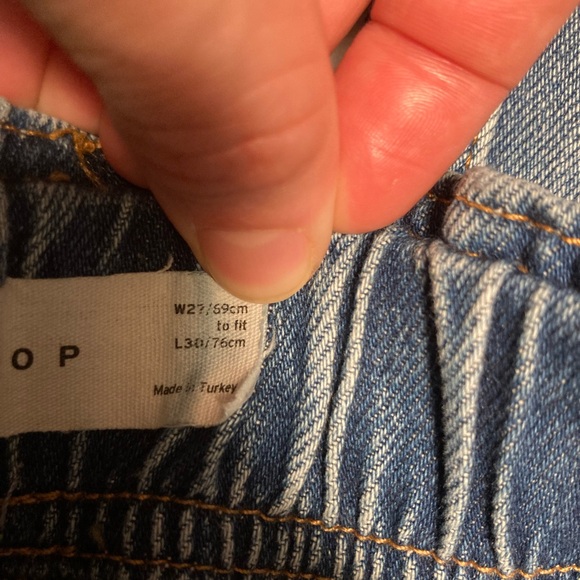 Nordstrom Top shop drawstring jeans size 27 light wash jeans like nwot - Picture 5 of 6